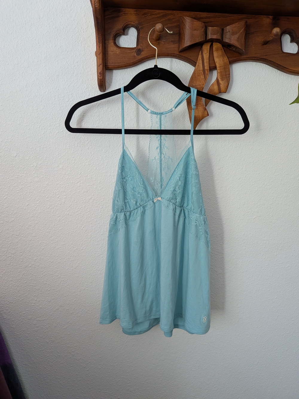Victoria's Secret Light Aqua Lace Cami And Pants Sleeping Set